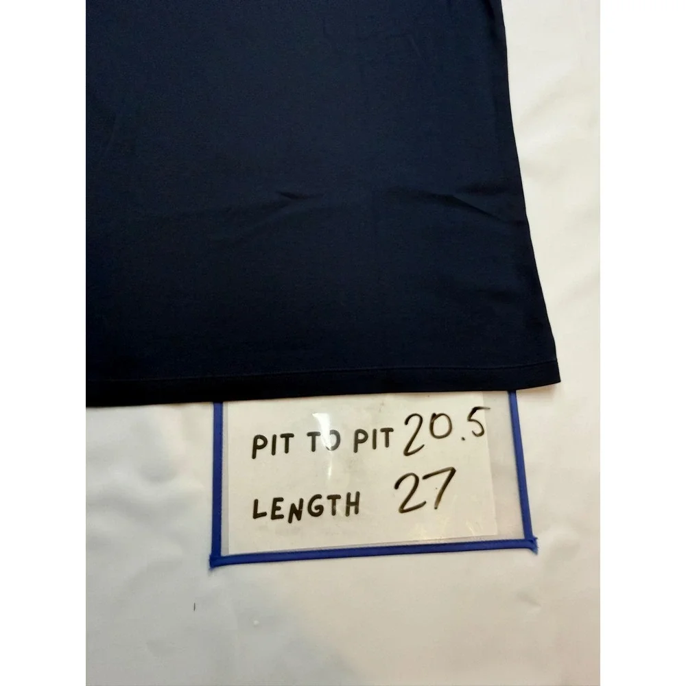 BANANA REPUBLIC Mens Large Navy Blue Short Sleeve Dress Polo Shirt JJ14